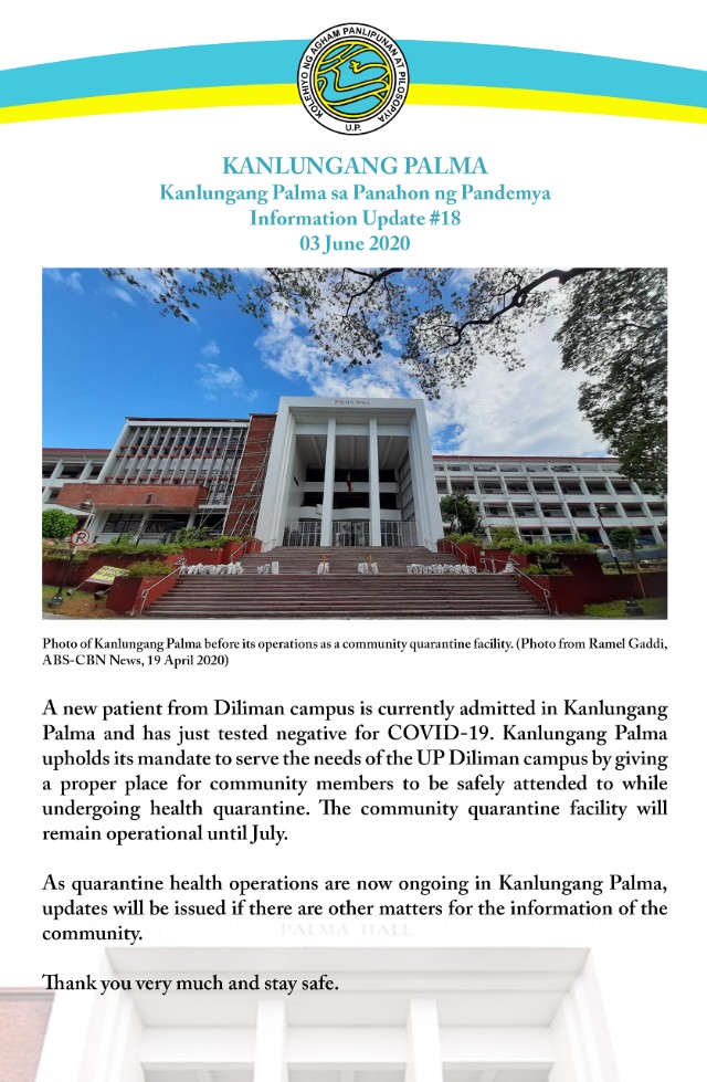 CSSP Announcement on COVID19 Update 18